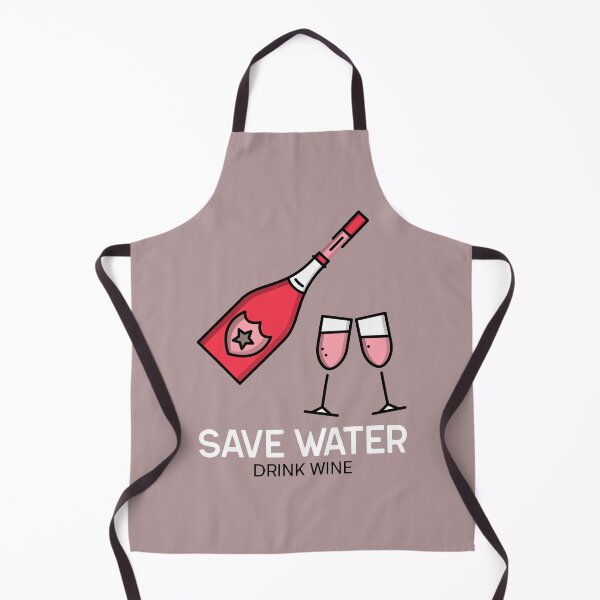 Item preview, Save water, drink wine designed and sold by FirstTimeTees.