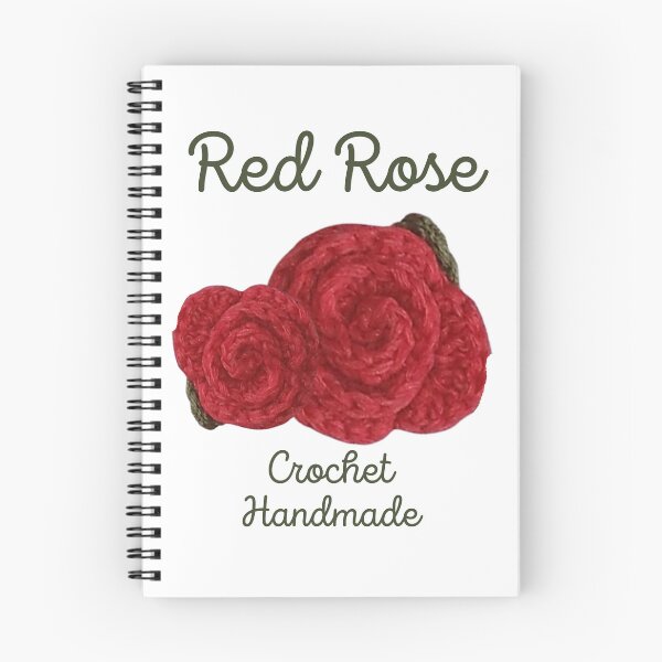 Item preview, Flowers, Red Roses, handmade with wool and needle. designed and sold by amigurumivane.