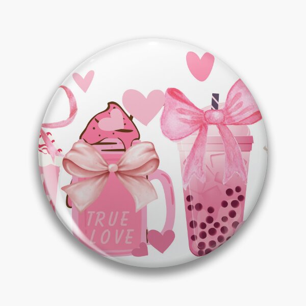 Item preview, Pink Bow Coquette Pink Frappe Pink Coffee Cup Pink Latte Drink designed and sold by CCKimShop.