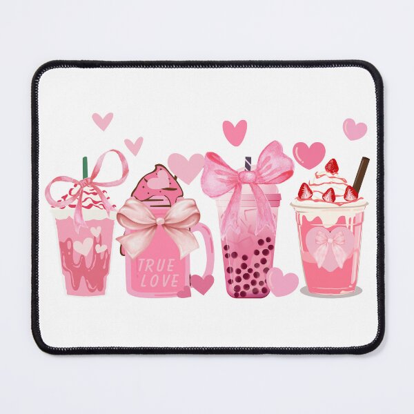 Item preview, Pink Bow Coquette Pink Frappe Pink Coffee Cup Pink Latte Drink designed and sold by CCKimShop.