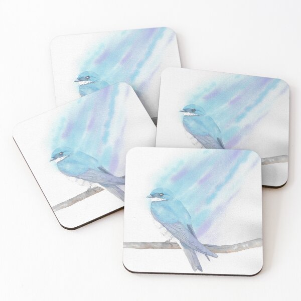 Item preview, Tree swallow watercolor portrait designed and sold by L'Atelier Oranjade.