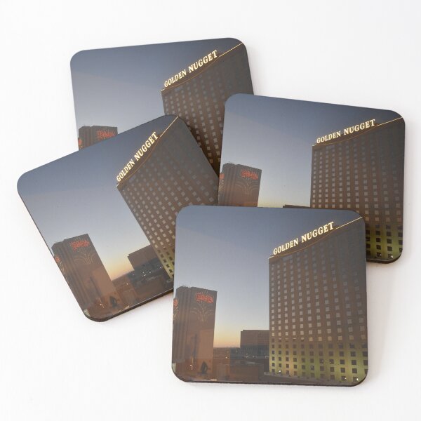 Item preview, Plaza and Golden Nugget at Night: Hotel Room View designed and sold by MangoSeeds.