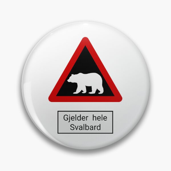 Item preview, Polar Bear Road Sign - Gjelder hele svalbard designed and sold by Sachithra Munasinghe.
