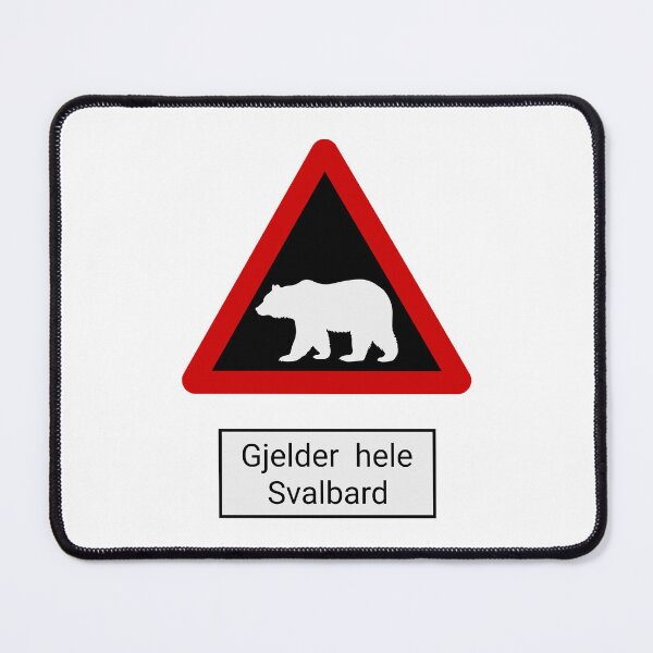 Item preview, Polar Bear Road Sign - Gjelder hele svalbard designed and sold by Sachithra Munasinghe.