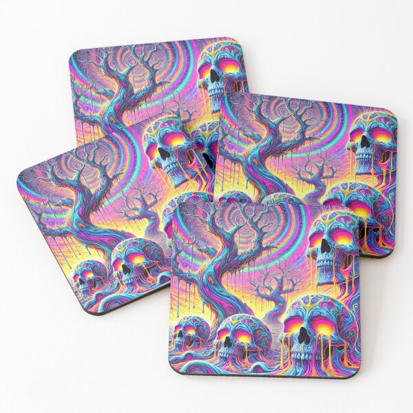 Item preview, Psychedelic skulls and trees melting  designed and sold by Manavent.