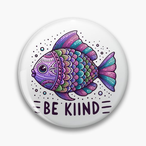 Item preview, Be Kind Rainbow Fish designed and sold by Ginngers.