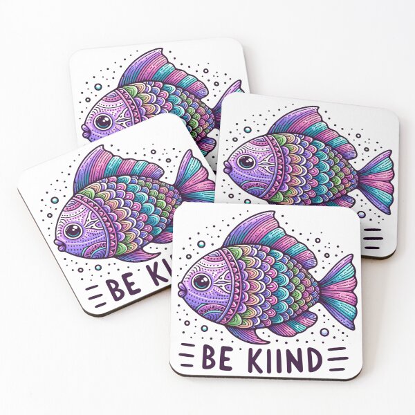 Item preview, Be Kind Rainbow Fish designed and sold by Ginngers.