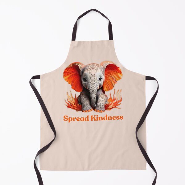 Item preview, Spread Kindness Cute Orange-Reddish Baby Elephant designed and sold by InspireNIgnite.