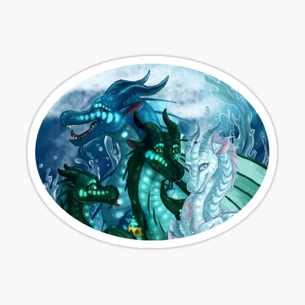 Wings of Fire - Royal SeaWings - Auklet, Tsunami, Turtle, Anemone Sticker