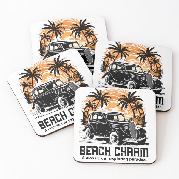 Item preview, Beach charm - A classic car exploring paradise  designed and sold by Concept-Hub.