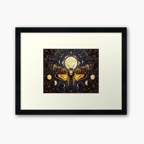 Aperçu de l'œuvre Salut à la Lune Papillon tête de mort céleste créée et vendue par Mary "Moth Monarch" Capaldi.
