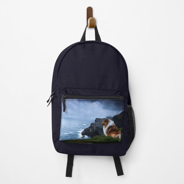 Item preview, Rough Collie dog, mountain landscape, photo, dog photography  designed and sold by MrGreenDragon.