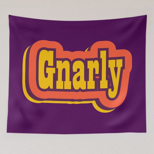 Item preview, Gnarly Retro Typography, Vintage Slang Word designed and sold by ArtNoveltee.