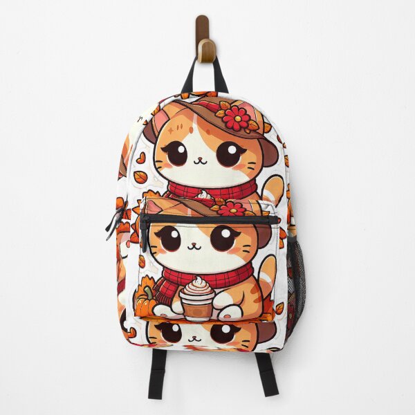 Item preview, Cute Kawaii Cat with Cozy Autumn/Fall Vibes for Cat Lovers designed and sold by LEYLA Hunter.