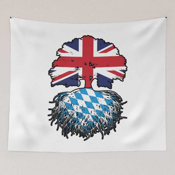 Item preview, Bavaria Bavarian British UK Great Britain United Kingdom Tree Roots Flag designed and sold by FlagX.