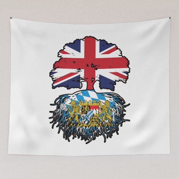 Item preview, Bavaria Bavarian British UK Great Britain United Kingdom Tree Roots Flag designed and sold by FlagX.