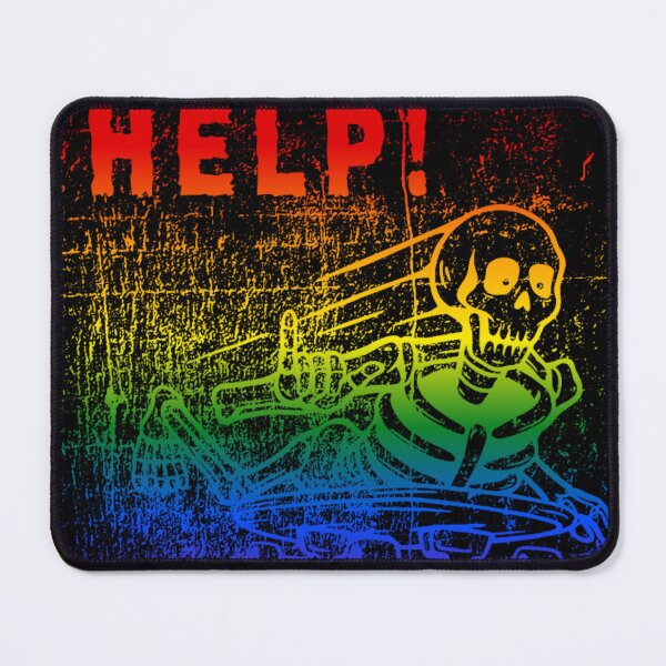 Item preview, Skeleton On Skateboard Classic  Pride Flag Help Graphic, Halloween graphic,, Skateboard, Spooky season, skeleton, designed and sold by PrideBeProud.