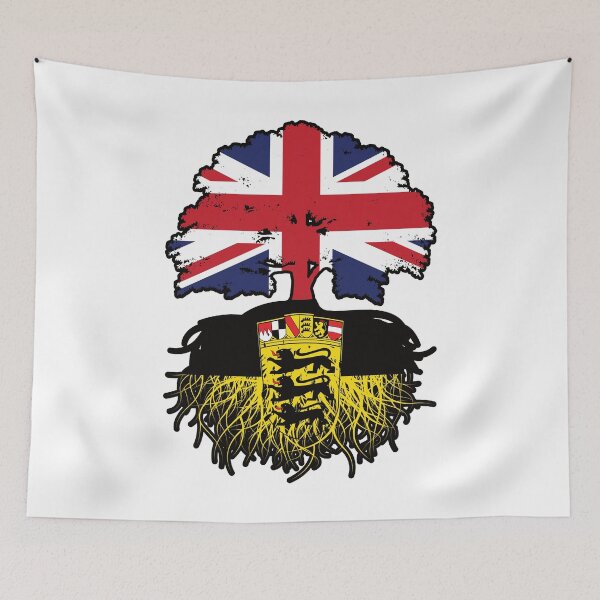 Item preview, Baden-Württemberg Swabian British UK Great Britain United Kingdom Tree Roots Flag designed and sold by FlagX.