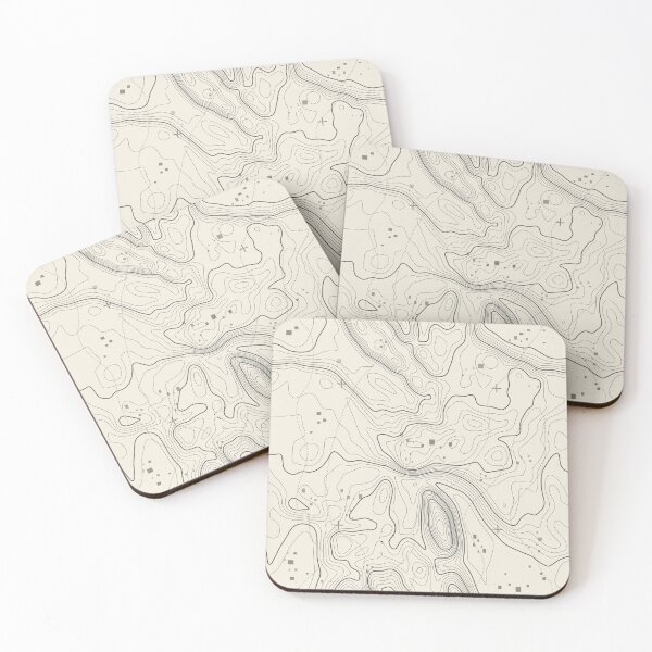 Item preview, Seamless topographic map pattern with contour lines and abstract symbols on a beige background designed and sold by NataliArt66.