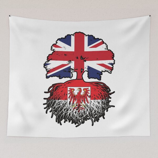 Item preview, Brandenburg Brandenburger British UK Great Britain United Kingdom Tree Roots Flag designed and sold by FlagX.