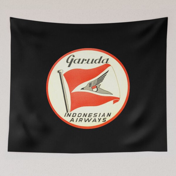 Item preview, Garuda - Indonesian Airways Vintage Luggage Label designed and sold by FutureTraveller.