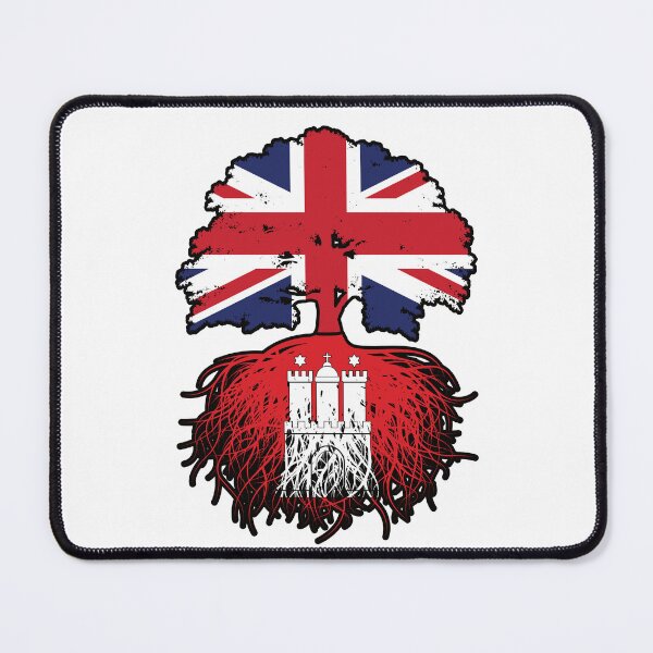 Item preview, Hamburg Hamburger British UK Great Britain United Kingdom Tree Roots Flag designed and sold by FlagX.