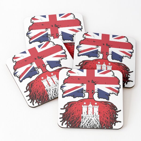 Item preview, Hamburg Hamburger British UK Great Britain United Kingdom Tree Roots Flag designed and sold by FlagX.