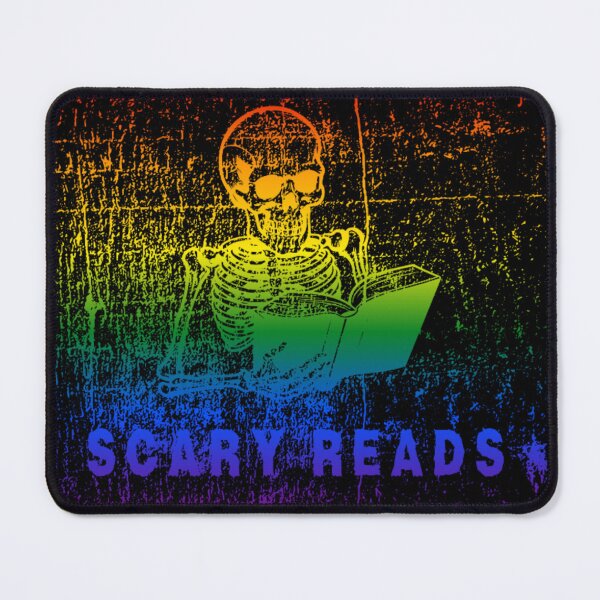 Item preview, Skeleton Reading Book, Classic Pride Flag Scary Reads Graphic, Halloween graphic, Book, Spooky season, skeleton, scary reads, designed and sold by PrideBeProud.