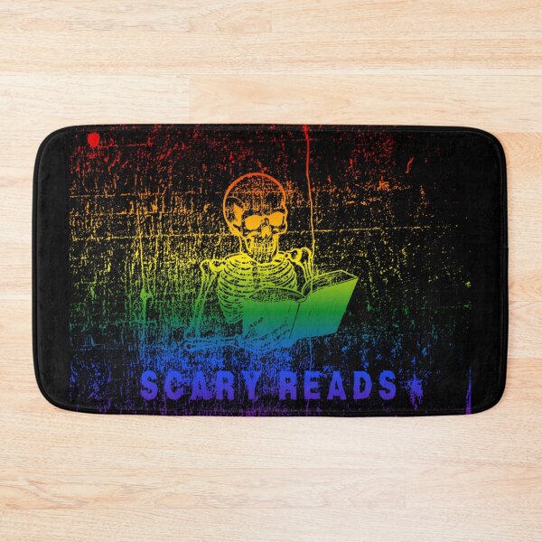 Item preview, Skeleton Reading Book, Classic  Pride Flag Scary Reads Graphic, Halloween graphic, Book, Spooky season, skeleton, scary reads, designed and sold by PrideBeProud.
