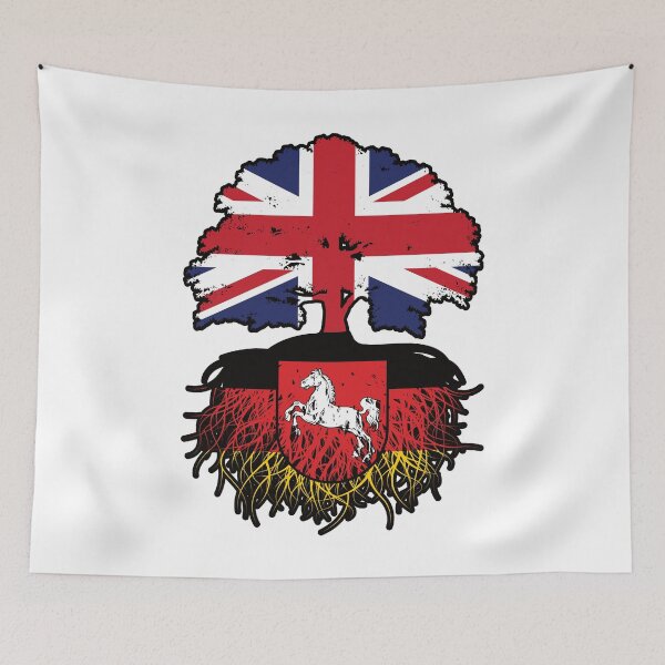 Item preview, Lower Saxony Lower Saxon British UK Great Britain United Kingdom Tree Roots Flag designed and sold by FlagX.