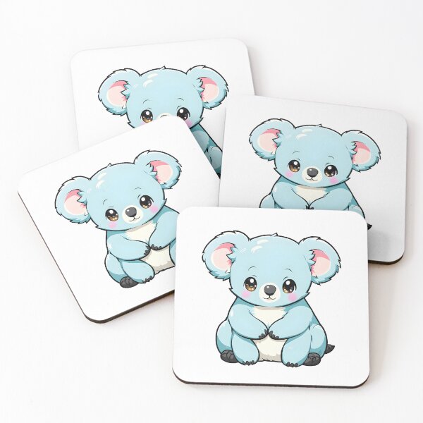 Aperçu de l'œuvre Koala bleu kawaii mignon créée et vendue par RetroPop23.