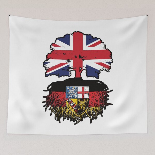 Item preview, Saarland Saarlander British UK Great Britain United Kingdom Tree Roots Flag designed and sold by FlagX.