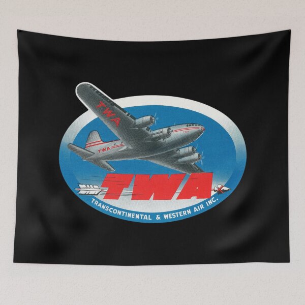 Item preview, TWA Vintage Luggage Label designed and sold by FutureTraveller.