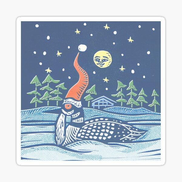 Santa Loon Sticker