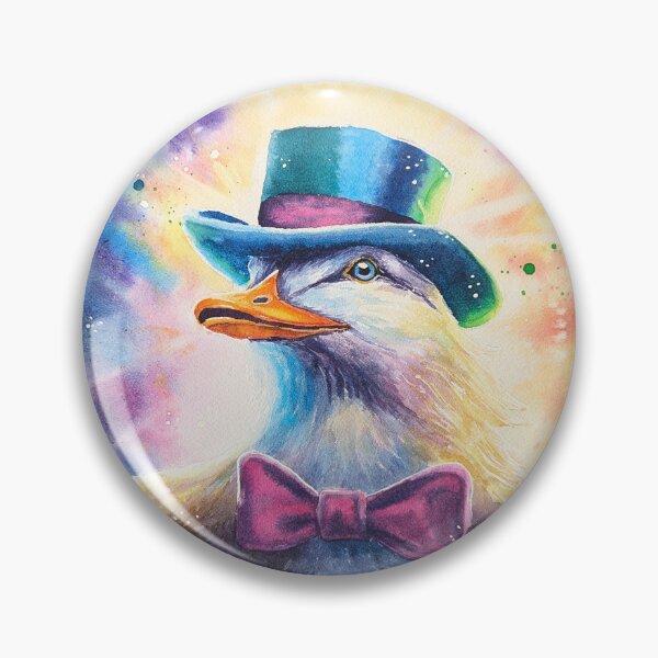 Item preview, Dapper Duck with a Cosmic Hat designed and sold by MarieLeRiz-Art.