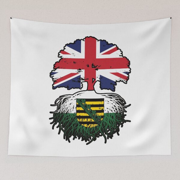 Item preview, Saxony Saxon British UK Great Britain United Kingdom Tree Roots Flag designed and sold by FlagX.