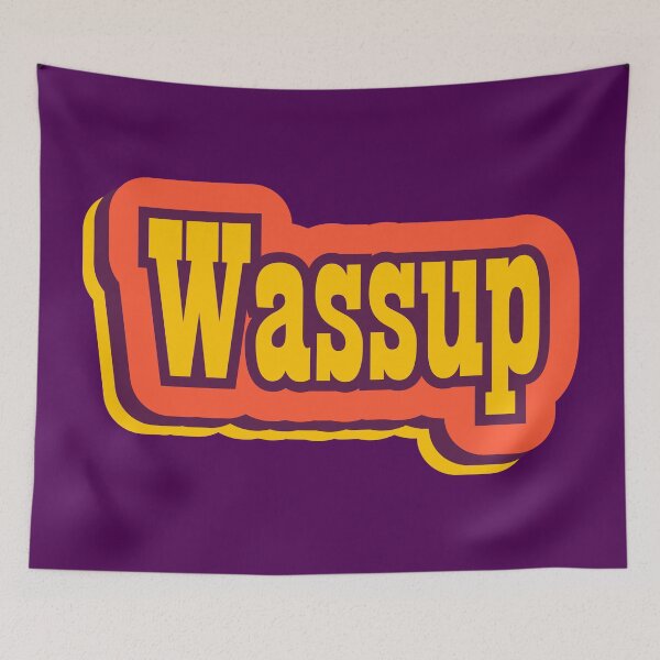 Item preview, Wassup Retro Typography, Vintage Slang Word designed and sold by ArtNoveltee.