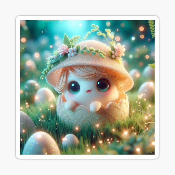 Item preview, Tiny Egg Lady Sticker designed and sold by Silvanums Shop.