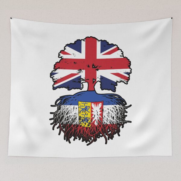 Item preview, Schleswig-Holstein Schleswig-Holsteiner British UK Great Britain United Kingdom Tree Roots Flag designed and sold by FlagX.