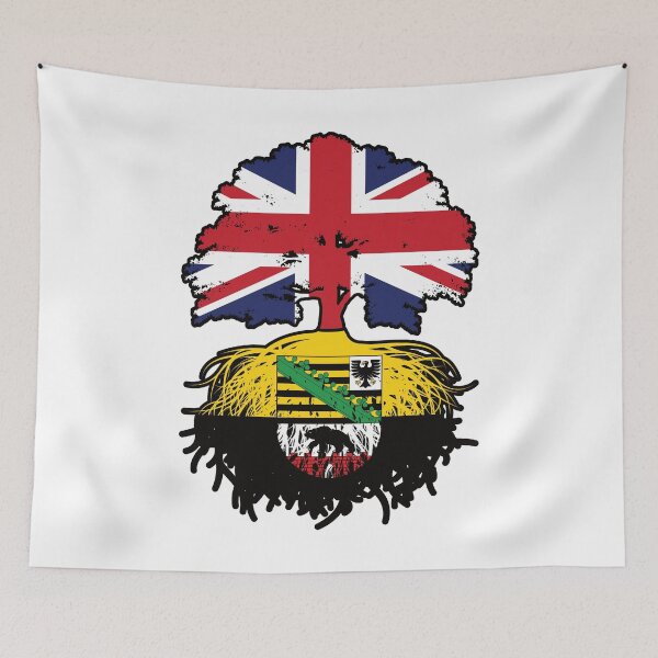 Item preview, Saxony-Anhalt Saxon British UK Great Britain United Kingdom Tree Roots Flag designed and sold by FlagX.