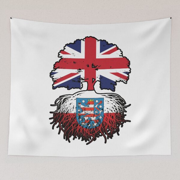 Item preview, Thuringia Thuringian British UK Great Britain United Kingdom Tree Roots Flag designed and sold by FlagX.