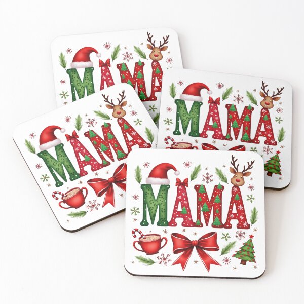 Item preview, spells out MAMA with Christmas  elements designed and sold by jkrphoto.