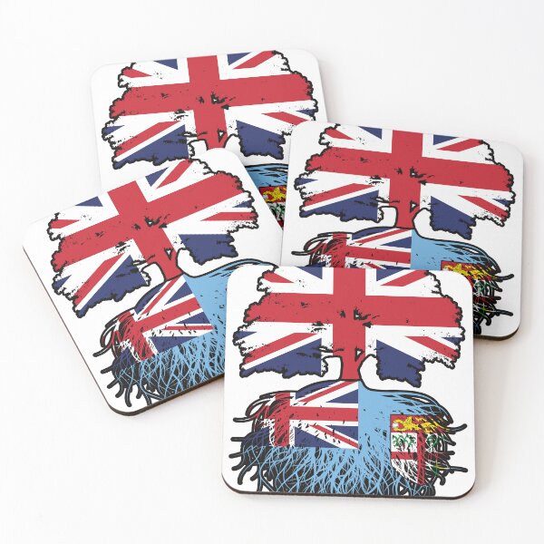 Item preview, Fiji Fijian British UK Tree Roots Flag designed and sold by FlagX.