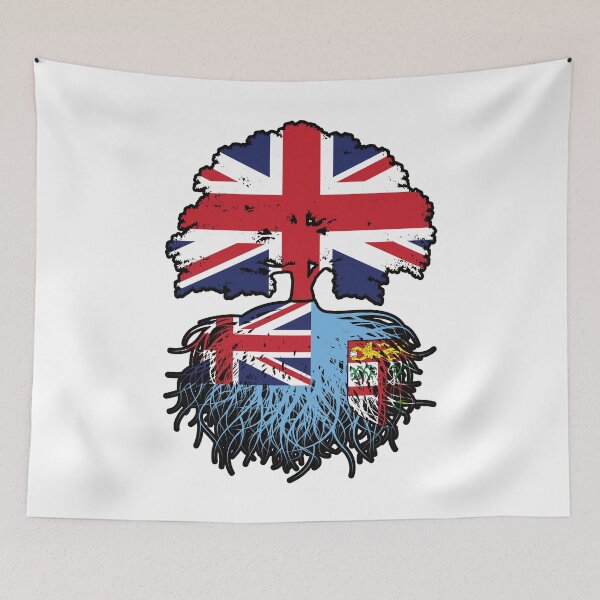 Item preview, Fiji Fijian British UK Tree Roots Flag designed and sold by FlagX.