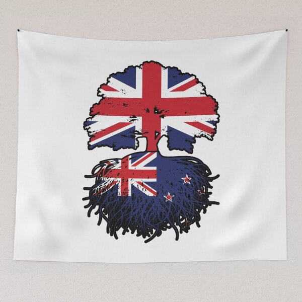 Item preview, New Zealand New Zealander British UK Tree Roots Flag designed and sold by FlagX.