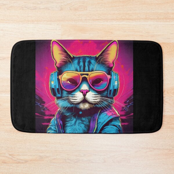 Item preview, Synthwave Retro Cat designed and sold by Boxing Kangaroo Retail Company.