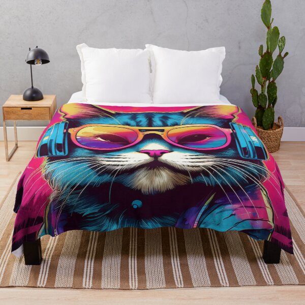 Item preview, Synthwave Retro Cat designed and sold by Boxing Kangaroo Retail Company.