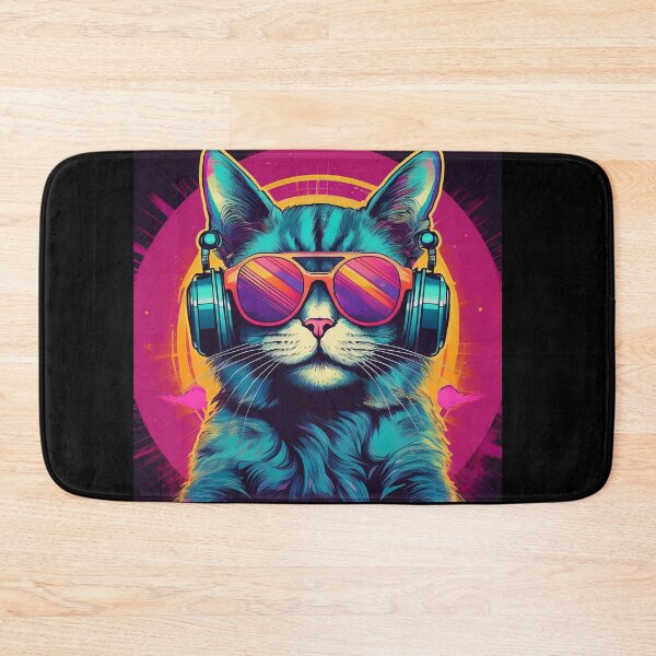 Item preview, Synthwave Retro Cat designed and sold by Boxing Kangaroo Retail Company.