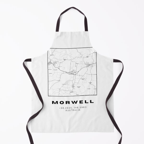 Item preview, Morwell Coordinates Map Print | Minimalist Black and White Art designed and sold by RM-Journey.