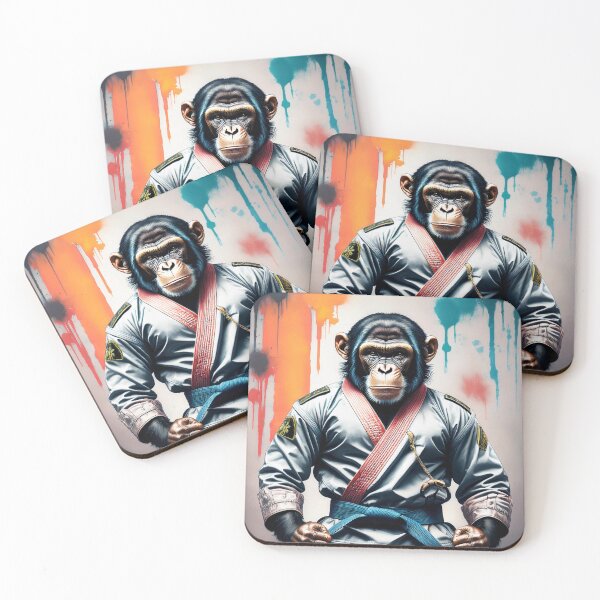 Item preview, Martial Arts Chimpanzee Karate King designed and sold by Boxing Kangaroo Retail Company.